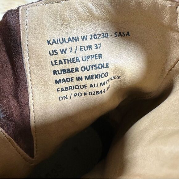 Olukai Brown Leather and Suede Ankle Boots Women’s Size 7 - Picture 8 of 8